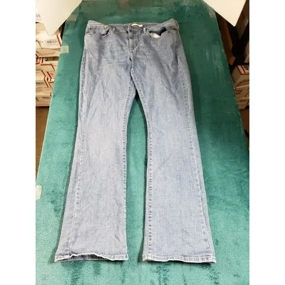 Levis Jeans Size 16 Womens Blue Pants Ladies Stretch Classic Mid Rise Bootcut - Picture 2 of 15